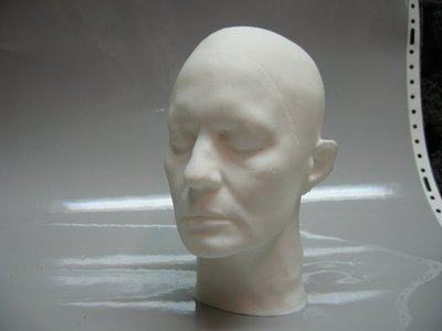 For Disney's A Christmas Carol, we created this 3D scan and print of Robin Wright's head.