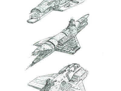 We created the Alien Expedition miniature spacecraft concept design illustration.