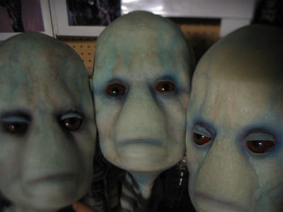 The 3 alien heads were fabricated for the award winning, sci-fi short, The Subject, directed by Fon Davis.	