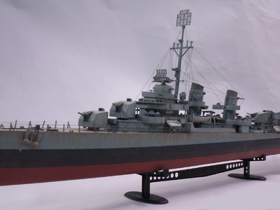 We designed, modeled, and fabricated this 1/72 scale miniature WWII destroyer display model.	