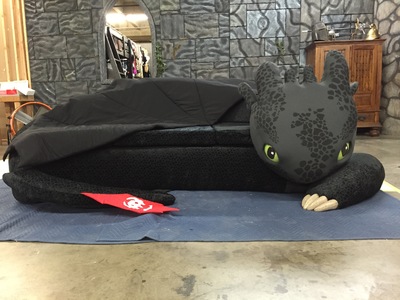 From Netflix's How to Train your Dragon: Race to the Edge, came the inspiration for this Toothless couch that we designed and created for the show Super-Fan Builds. http://Youtu.be/laybKNAzUIs	
