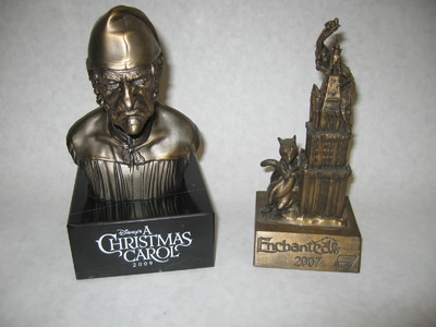 These are crew gifts statues that we 3D printed, molded, cast and painted in large quantities for the films Enchanted and Disney's Christmas Carol.	
