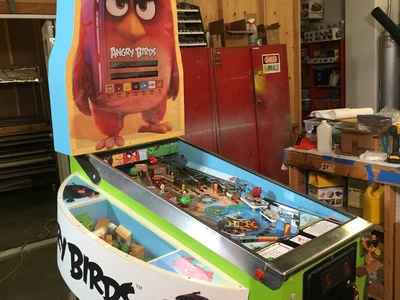 This is a Rovio Angry Birds Pinball Machine we designed and created for the show Super-Fan Builds.	